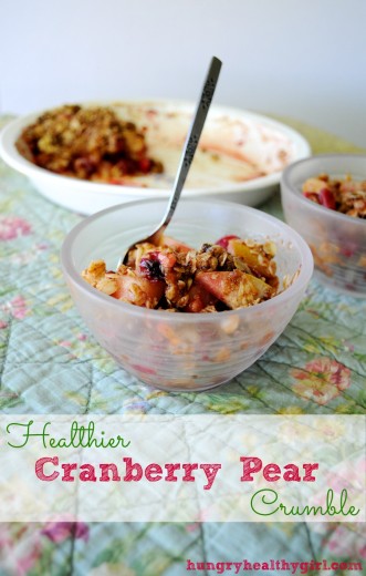 Healthified Gluten-Free Cranberry Pear Crumble | Hungry Healthy Girl