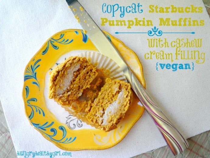 Copycat Starbucks Pumpkin Muffin With A Cashew Cream Filling Vegan Kim S Cravings
