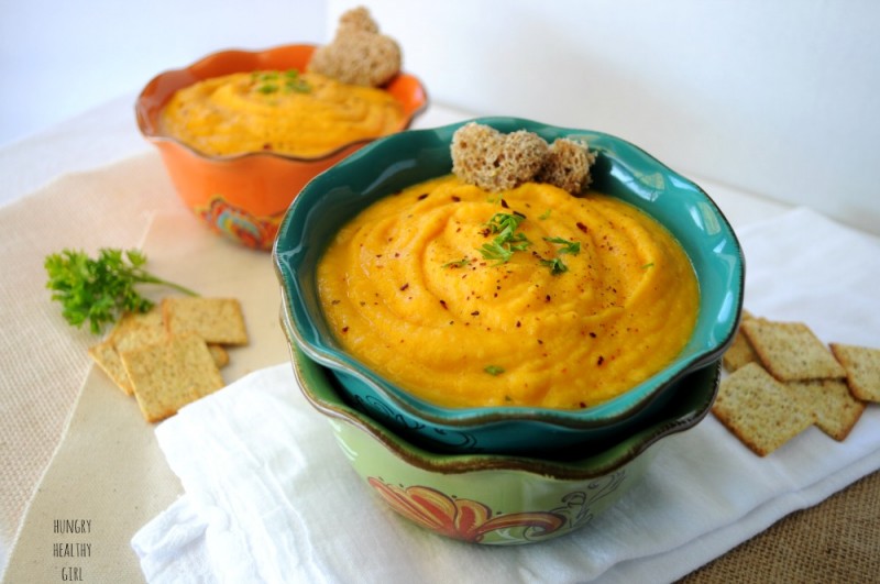 Roasted Cauliflower and Carrot Soup | Hungry Healthy Girl