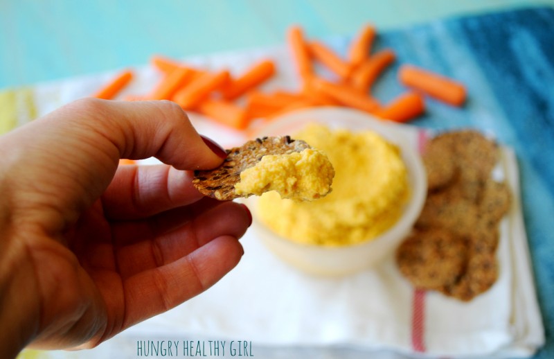 Carrot Hummus {recipe from The Biggest Loser} | Hungry Healthy Girl