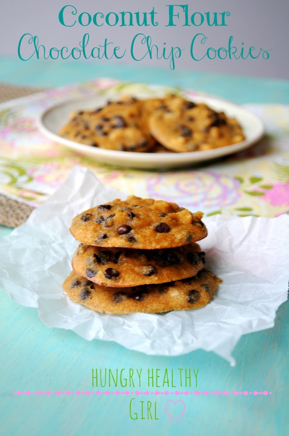 Coconut Flour Chocolate Chip Cookies {gluten-free and Paleo} | Hungry Healthy Girl