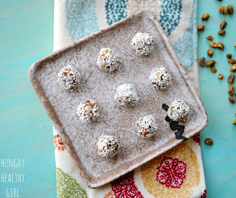 Orange Pistachio Truffles (a healthy snack with all natural ingredients) | Hungry Healthy Girl