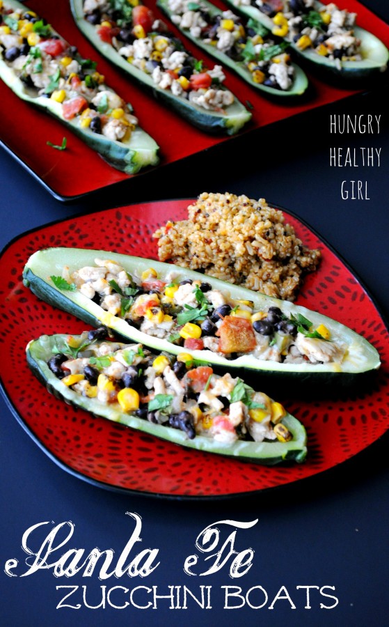 Santa Fe Zucchini Boats- A low-calorie, low-carb, delicious meal!