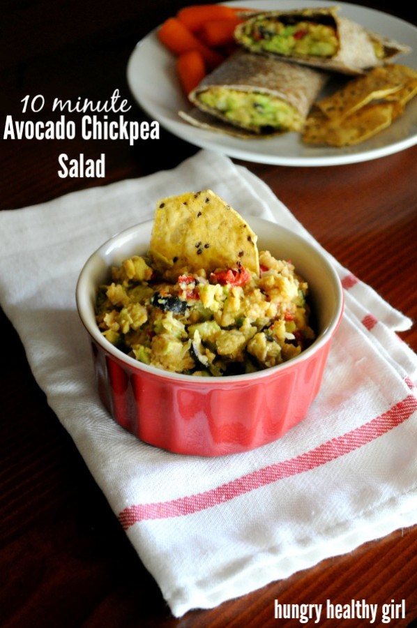 Avocado Chickpea Salad- A quick, healthy and very tasty lite lunch idea.