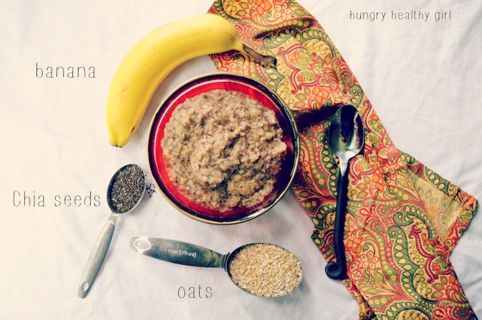 Banana Chia Seed Whipped Oatmeal- fluffy, creamy, heavenly bowl of oats! #vegan #glutenfree #breakfast #oatmeal