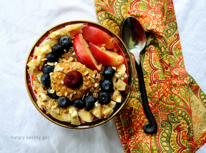 Banana Chia Seed Whipped Oatmeal- fluffy, creamy, heavenly bowl of oats! #vegan #glutenfree #breakfast #oatmeal