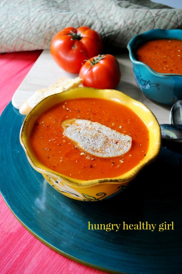 Garden Fresh Classic Tomato Soup- easy, tasty and bursting with nutrients! #vegan #glutenfree #healthy
