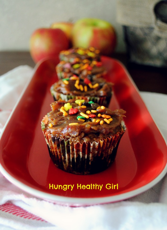 Paleo Gluten-free Caramel Apple Cupcakes- two favorite Fall flavors come together perfectly in these super clean and scrumptious cupcakes!