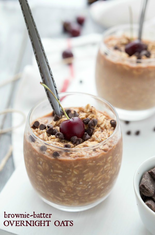 Double Chocolate Brownie Batter Overnight Oats