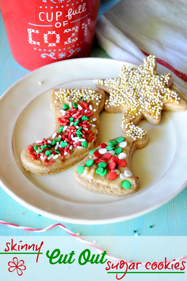 Skinny Cut Out Sugar Cookies- no guilt about having more than one of these delicious little treats!