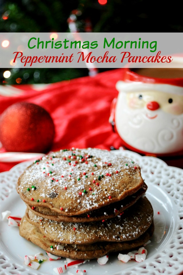 If you're looking for an extra special breakfast for Christmas morning, these Peppermint Mocha Pancakes are a must make.