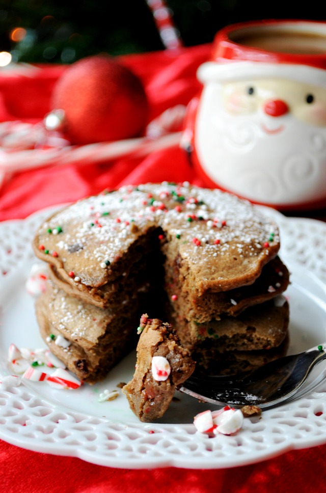 If you're looking for an extra special breakfast for Christmas morning, these Peppermint Mocha Pancakes are a must make.