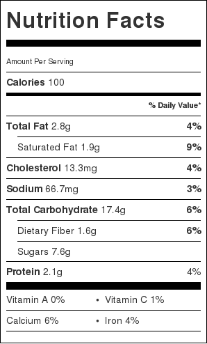 Nutritional Information for Apple Pie Oatmeal Cookies