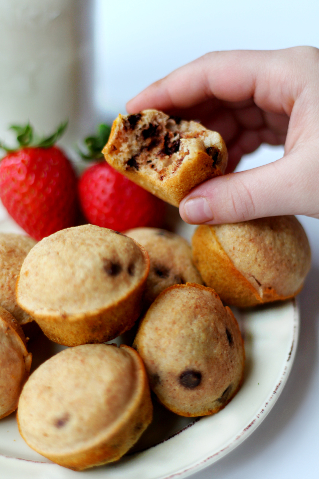 Chocolate Chip Pancake Poppers- your favorite pancake in cute, portable, mini popper form!