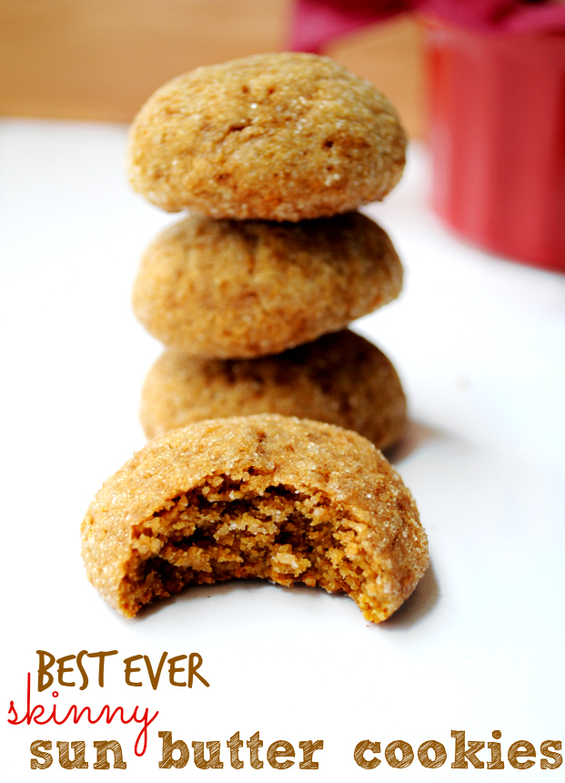 Best Ever Skinny Sun Butter Cookies- less than 100 calories and incredibly yummy!