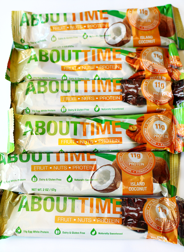 About Time fruit and nut protein bars