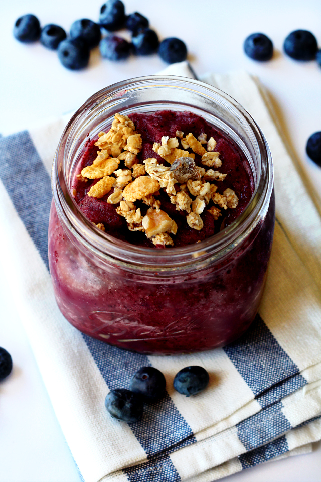 Blueberry Banana Cold Fusion- creamy and sweetly delicious!
