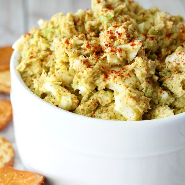 Your everyday tuna salad jazzed up with the addition of avocado, eggs and Greek yogurt!