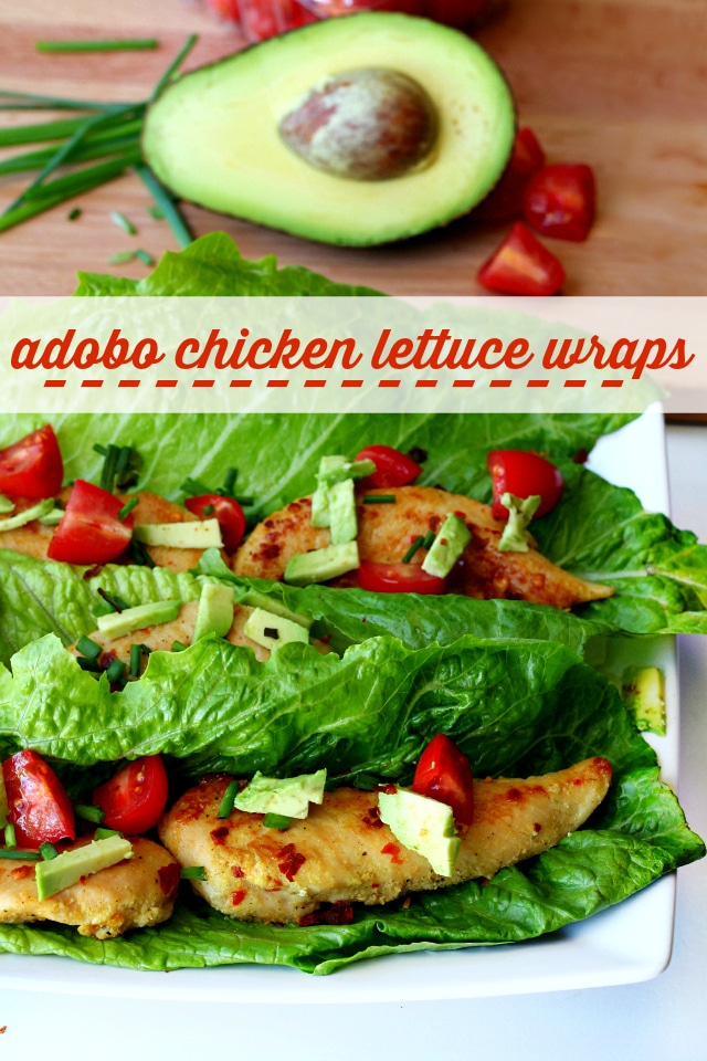 Adobo Chicken Lettuce Wraps