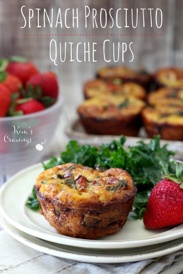 These mini spinach prosciutto quiche cups are perfect for your next brunch and are even great served alongside a salad for a light lunch. 