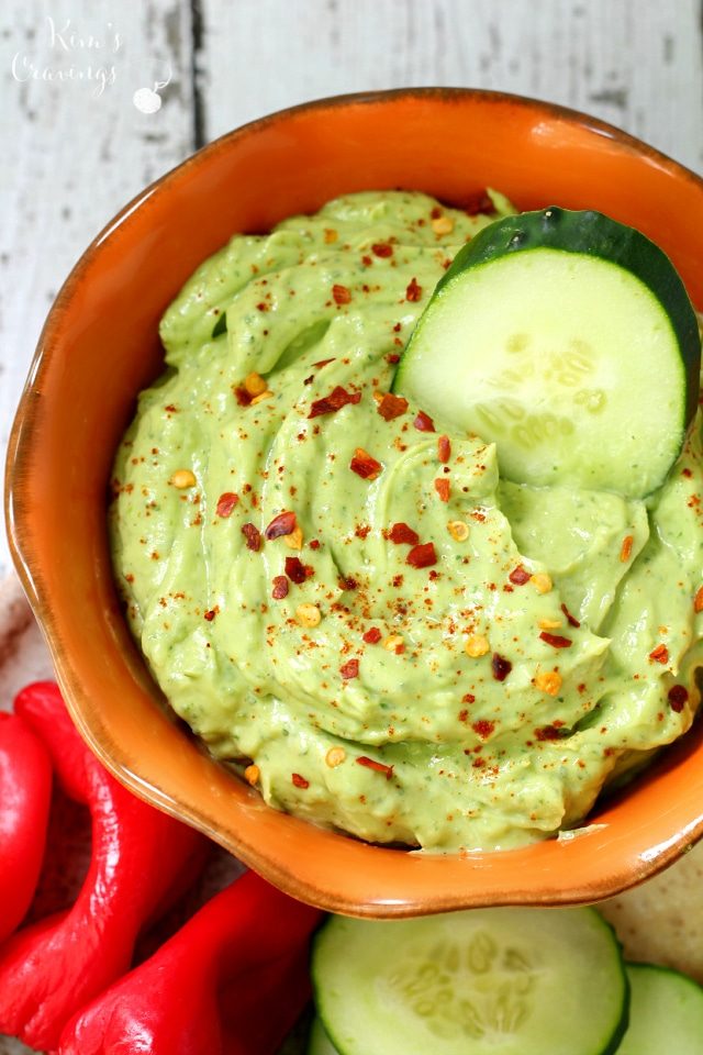 The flavor of this cool creamy avocado ranch dip is truly off the charts. It’s definitely my new go-to when it comes to appetizers!