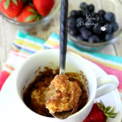This easy cinnamon roll microwave mug cake is the perfect treat when you’re craving a little something sweet!