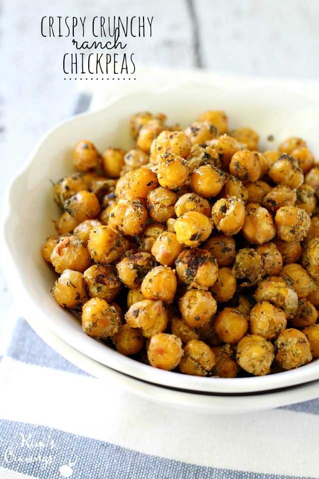 You might as well double the recipe because you can't stop once you start chowing down on these crispy crunchy ranch chickpeas!