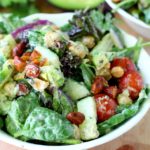 Sriracha Ranch Salad is a blend of some of my favorite ingredients with some major pizzazz from homemade ranch, kicked up a notch with sriracha sauce.