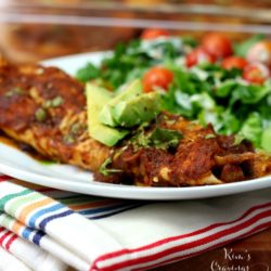 Gluten-free, dairy-free chicken black bean enchiladas are super simple to throw together and cook up quickly. Add the homemade enchilada sauce for even more delicious flavor.