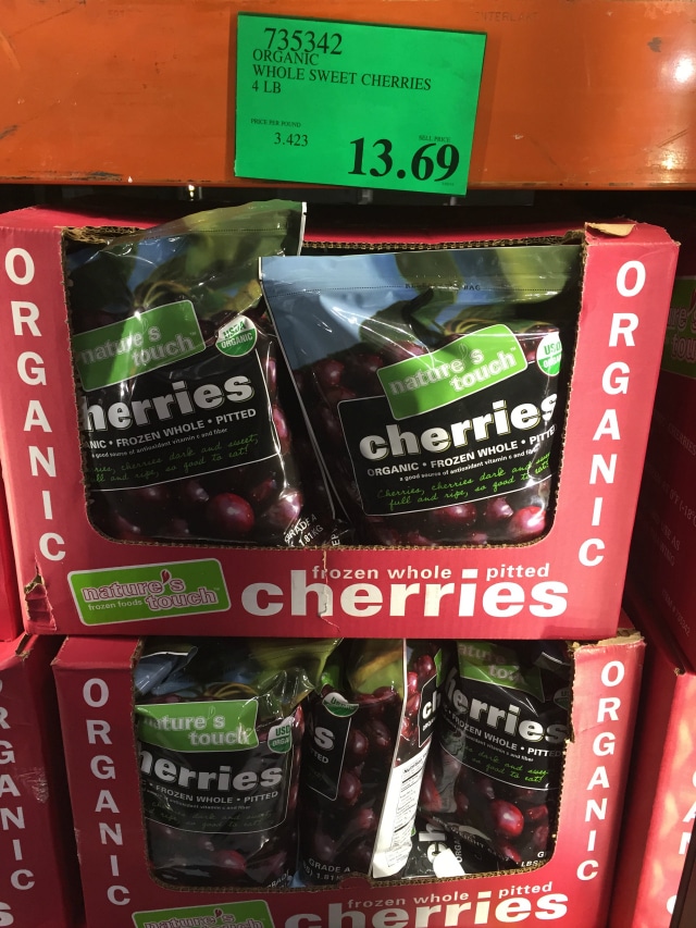 Organic frozen cherries