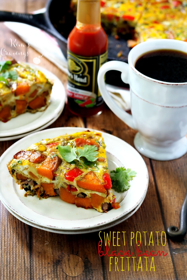 This hearty frittata is loaded with the goods, cram-packed with caramelized sweet potato, spicy pepper and plump black beans to make for the most amazingly delicious frittata ever.