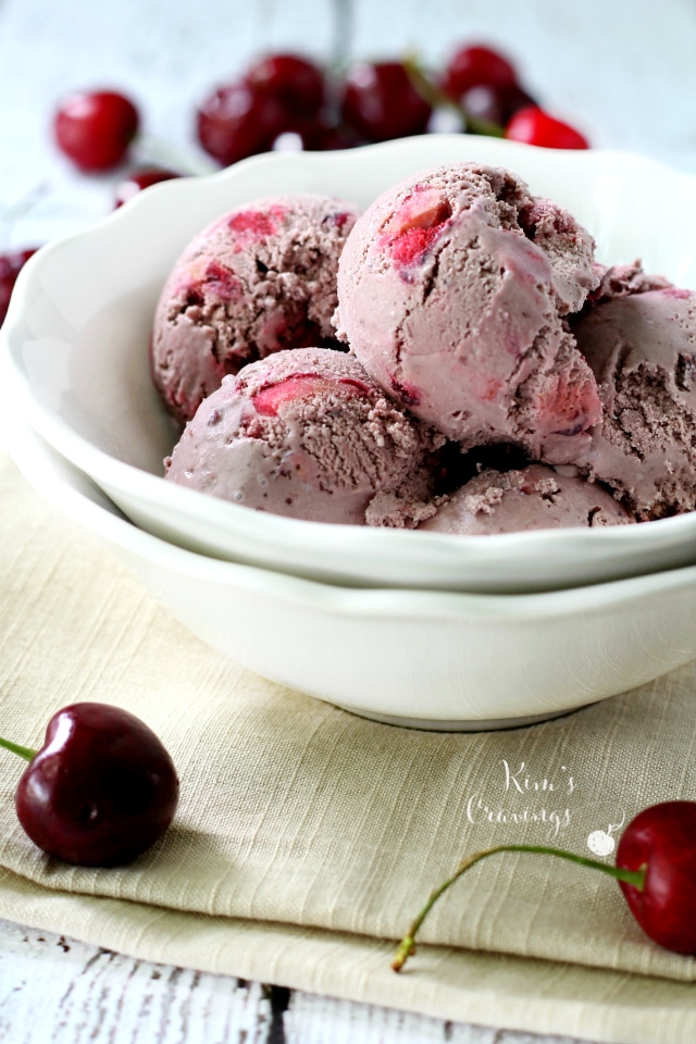 Your only 7 ingredients away from the most deliciously sweet, luscious, decadent treat! Don't let summer get away from you before whipping up some Cherry Vanilla Ice Cream!