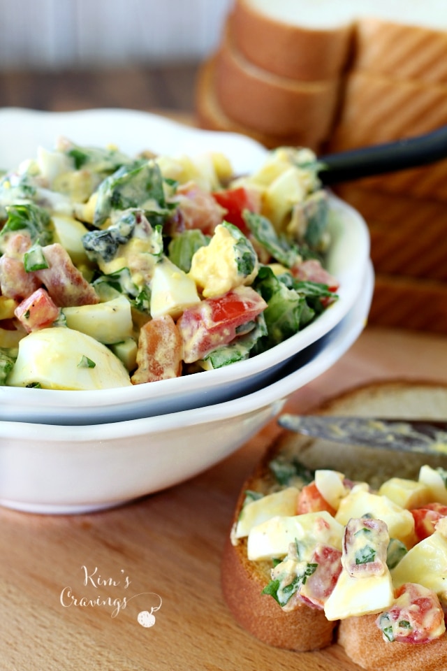 All the flavor of a BLT in a healthy egg salad, perfect for back-to-school... or in my case, back-to-work lunches.