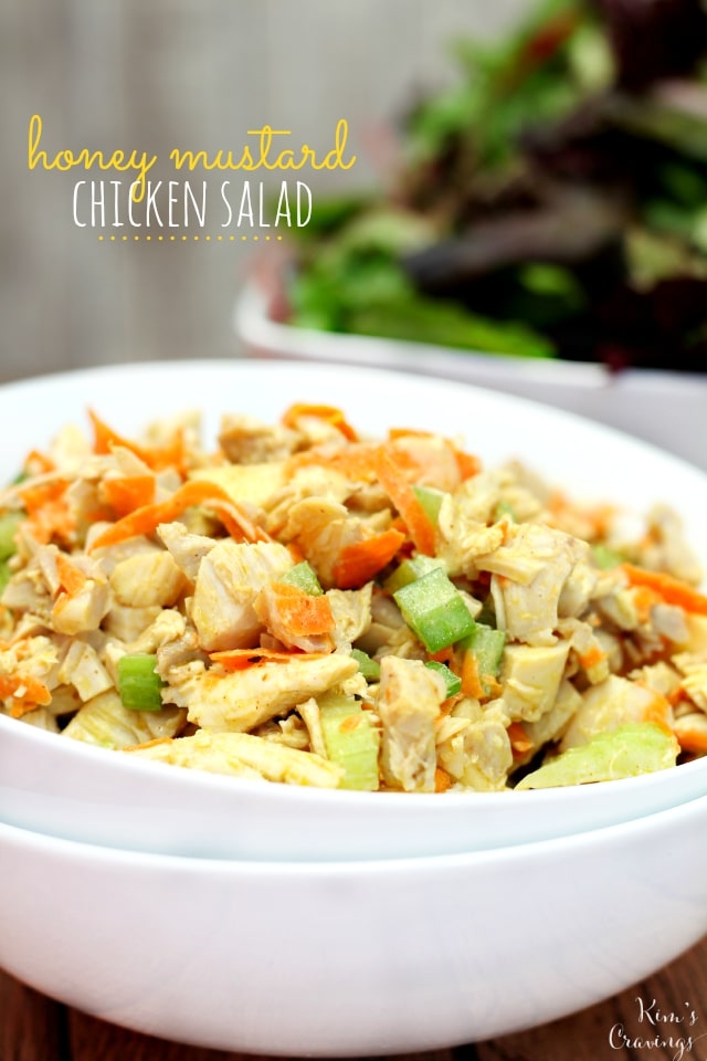 Tangy sweet dressing, crunchy celery and sweet-tart apple, this Honey Mustard Chicken Salad is to die for! Easy, healthy and gluten-free!