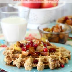 These hearty cinnamon protein waffles pack a major protein punch and thanks to the warm apple topping, this breakfast meal is also full of flavor!