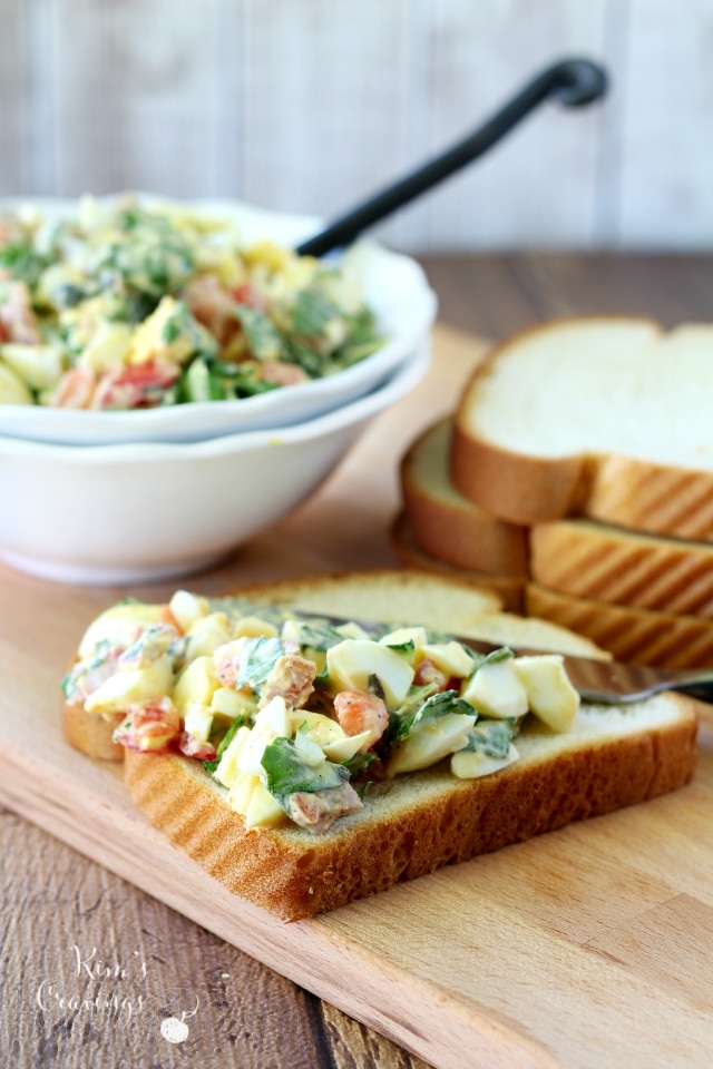 All the flavor of a BLT in a healthy egg salad, perfect for back-to-school... or in my case, back-to-work lunches.