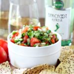 Super easy homemade salsa recipe- made with fresh tomatoes, onion and cilantro