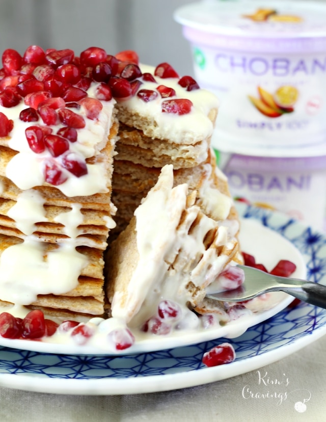 These gluten-free Greek Yogurt Oat Pancakes are hearty and satisfying. They're packed with over 30 grams of protein without an ounce of protein powder, making them the perfect pre/post workout fuel.