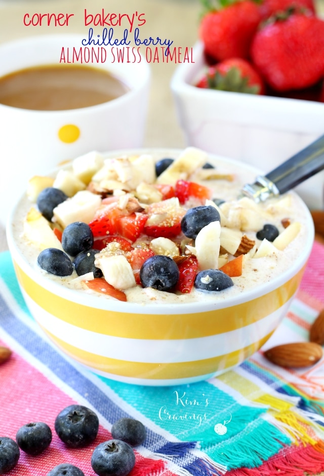The Corner Bakery's Chilled Berry Almond Swiss Oatmeal is a seasonal item, but with this copycat recipe, you can enjoy this delicious swiss oatmeal year round! (made healthier & gluten-free)