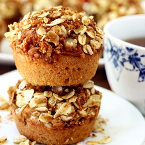 Sweet and crunchy on the tops, moist and bursting with warm fall flavors on the inside these healthier streusel apple muffins are a MUST try!