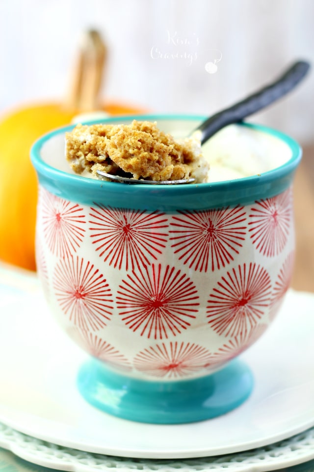 When you crave a yummy fall treat, this Pumpkin Spice Microwave Mug Cake is perfect for satisfying that sweet tooth! As an added plus, this pumpkin cake will take you about 5 minutes from mug to microwave to... in yo belly! 
