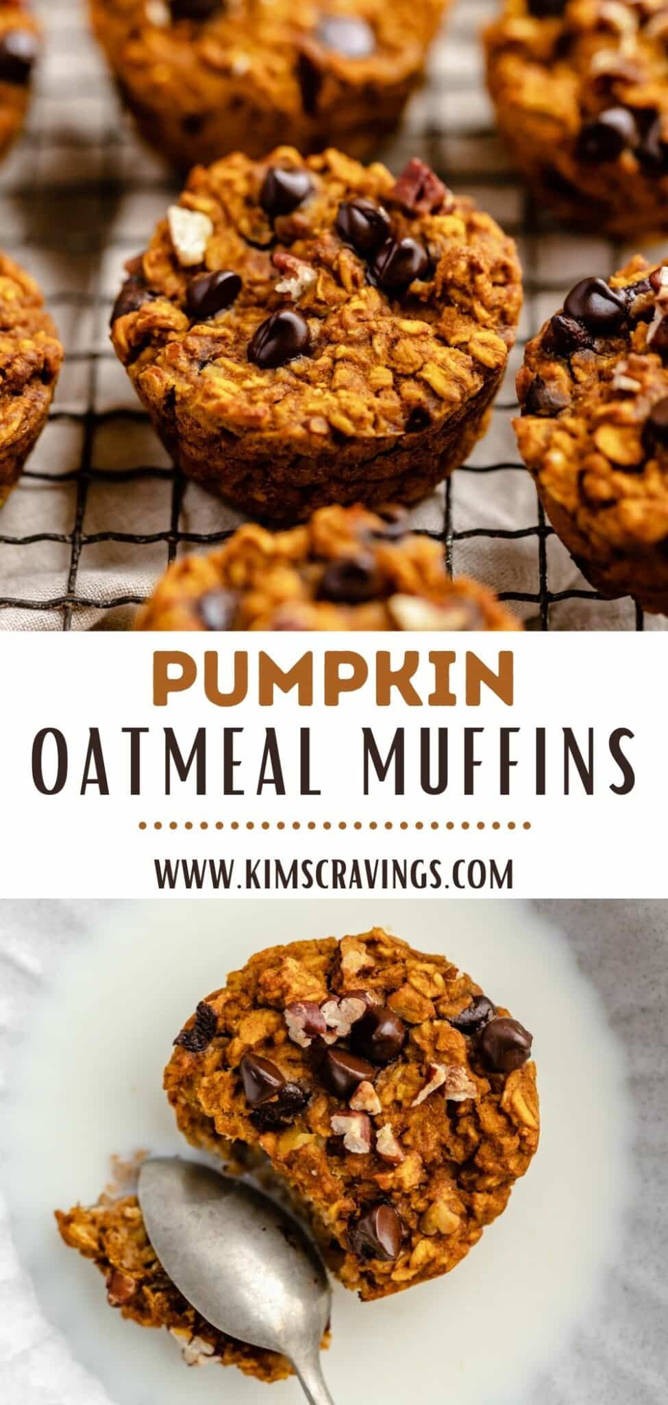 Pumpkin Oatmeal Muffins - Kim's Cravings