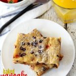 It's the pancake recipe for those of us that have no patience for flipping- Baked Strawberry Chocolate Chip Pancake Squares are super easy to make and your kiddos will jump up out of bed for this deliciousness.