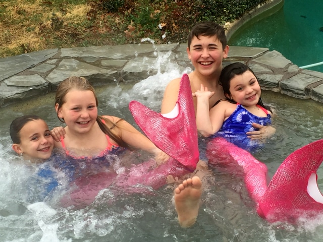 hot tub fun- Christmas 2015