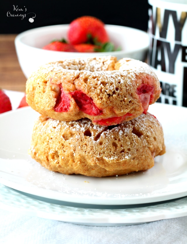 A healthier take on the breakfast favorite, Skinny Strawberry Donuts are the perfect way to wake up! So quick and easy, deliciously tender and studded with sweet strawberries... I betcha can't eat just one.