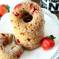 A healthier take on the breakfast favorite, Skinny Strawberry Donuts are the perfect way to wake up! So quick and easy, deliciously tender and studded with sweet strawberries... I betcha can't eat just one.