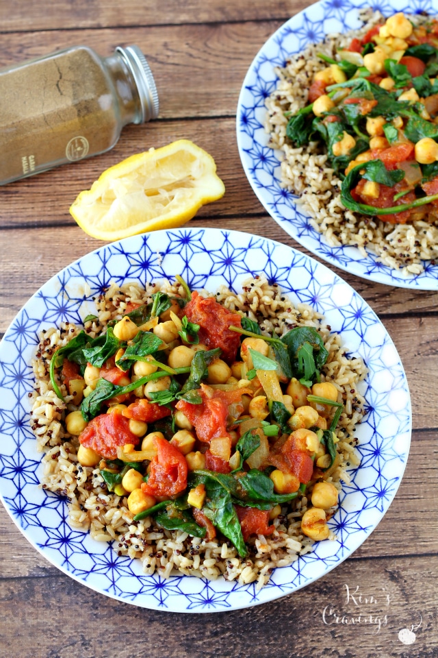 Hearty and saucy with a kick of spice, you're going to want to whip up my super simple chana masala recipe again and again! (vegan & gluten-free)