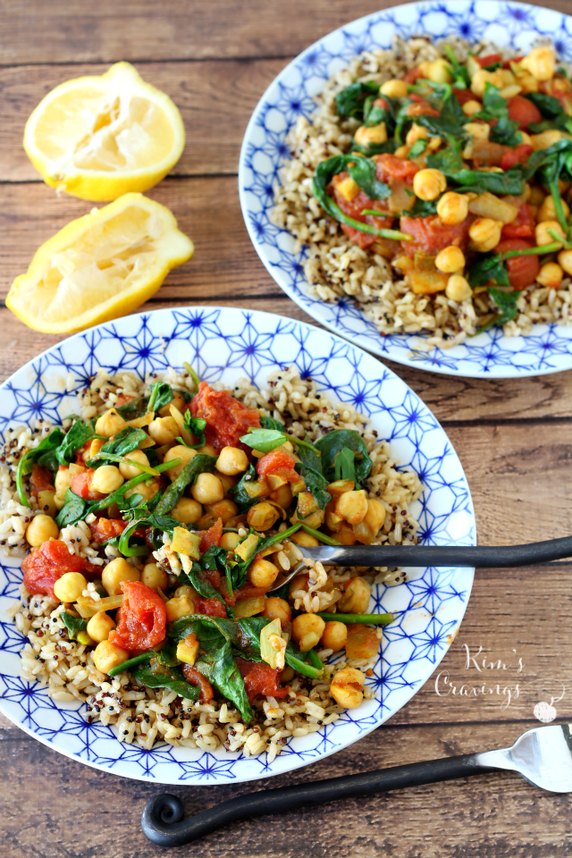 Hearty and saucy with a kick of spice, you're going to want to whip up my super simple chana masala recipe again and again! (vegan & gluten-free)