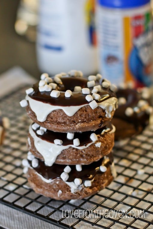 15 Cozy Hot Cocoa Dessert Recipes- Hot Chocolate Donuts 