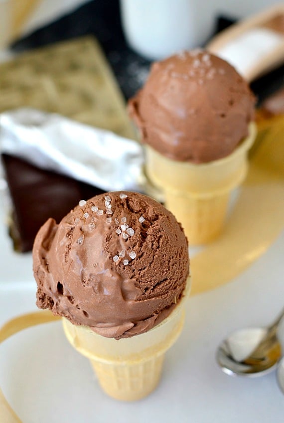 15 Cozy Hot Cocoa Dessert Recipes- Salted Caramel Hot Chocolate Ice Cream